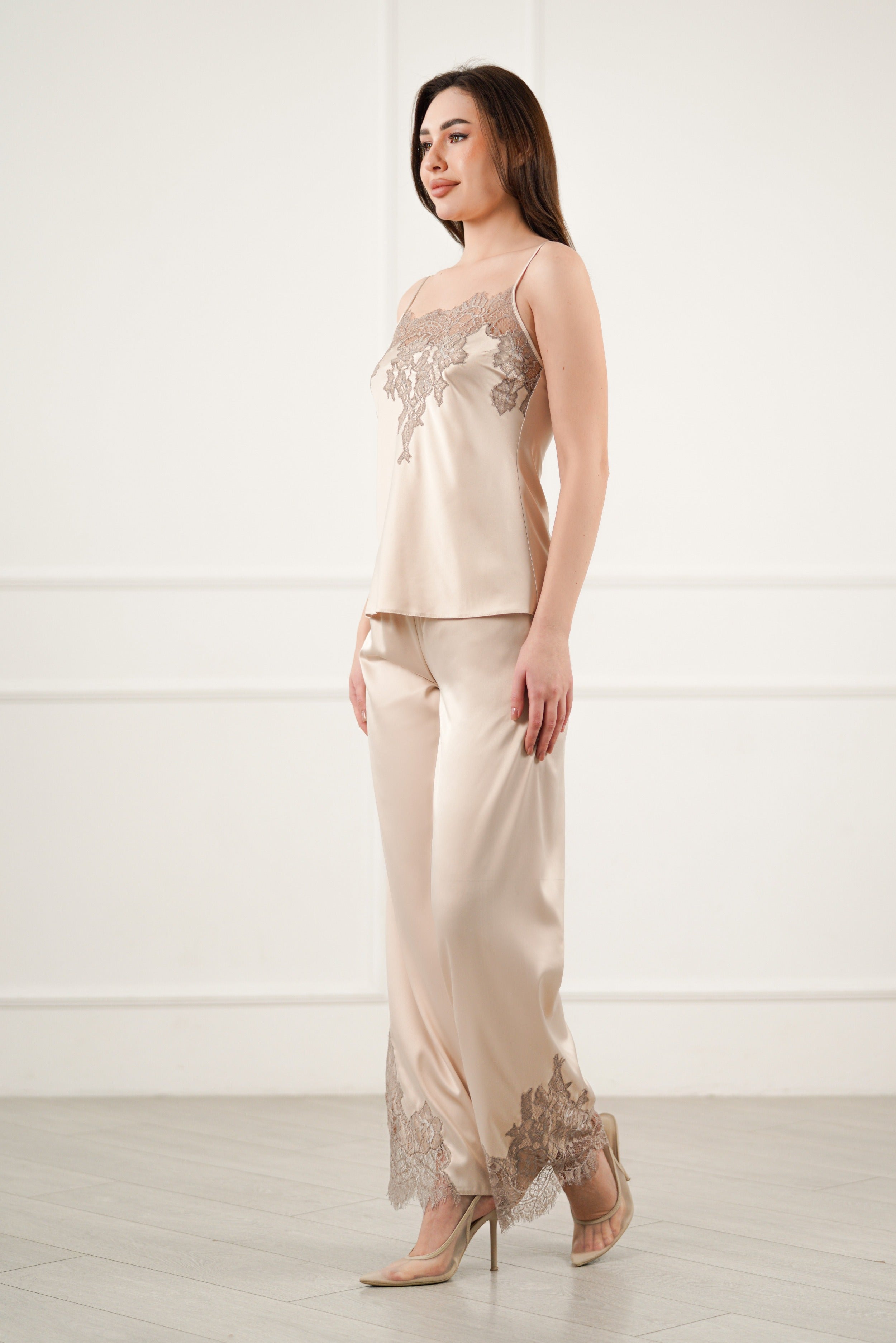 šilkinės pižamos moterims