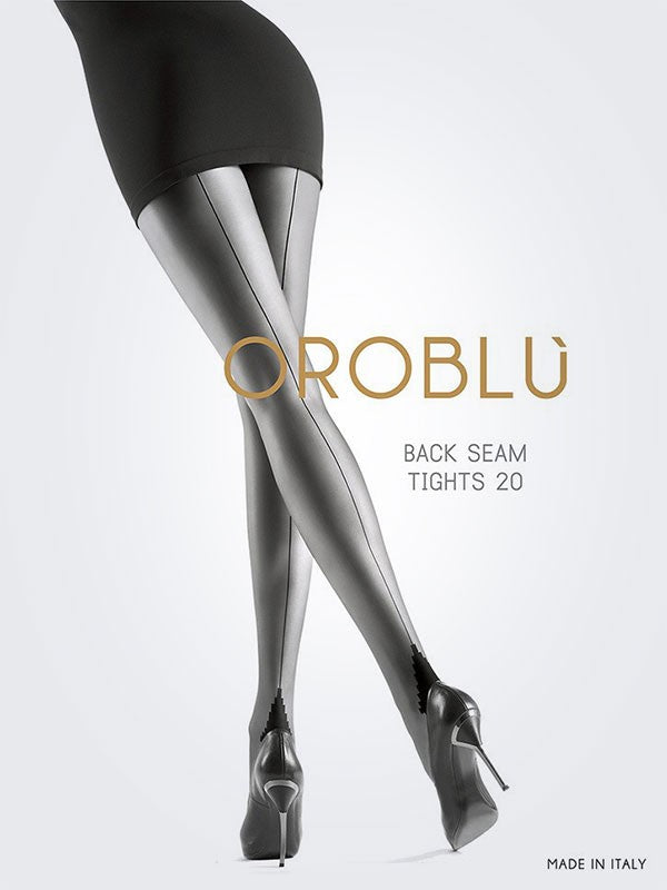 Oroblu pėdkelnės su siūle "Riga 20 Den Black"