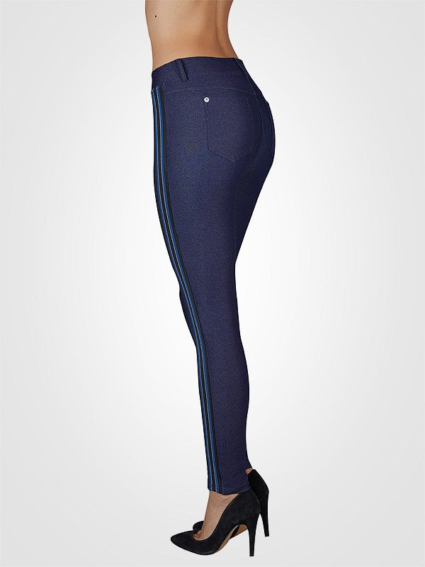 Ysabel Mora užpakaliuką pakeliančios kelnės su Swarovski kristalu "Nonna Push-Up Navy Jeans"