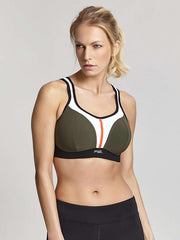 Panache sportinė liemenėlė be lankelių "Sports Non Wired Khaki - Multi"