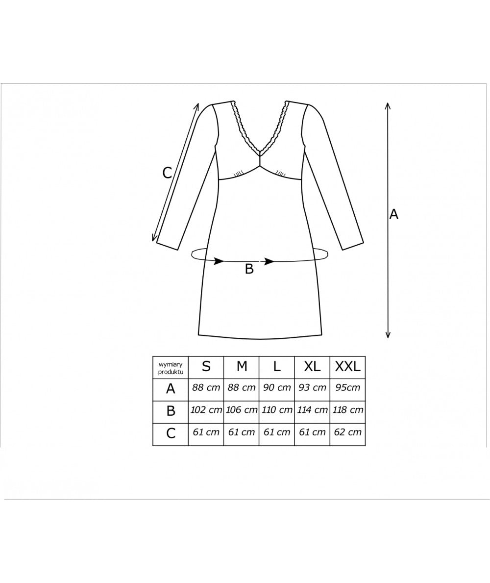 Donna viskoosist öösärk pikkade varrukatega "Michelle 2 Ecru"