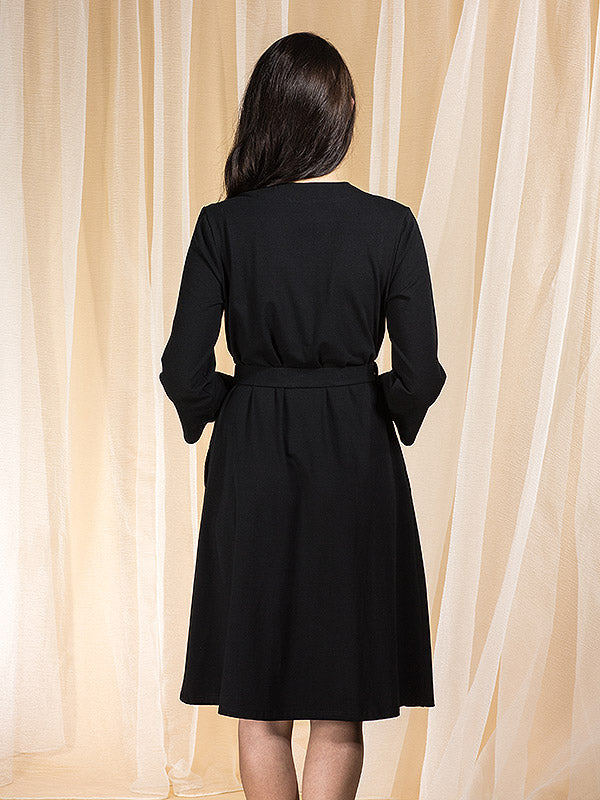 Lega medvilninis chalatas "Manola Black"