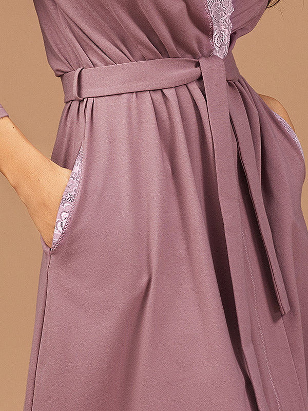 Lega medvilninis chalatas "Manola Dark Pink"