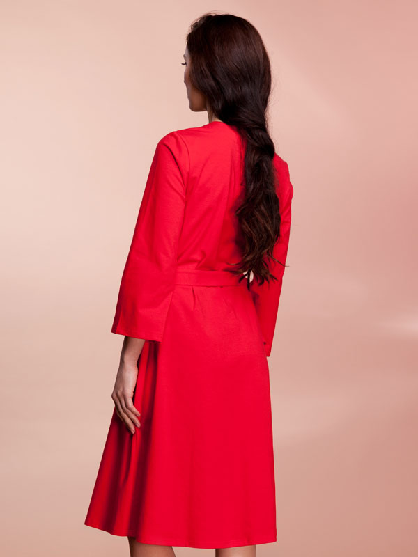 Lega medvilninis chalatas "Manola Red"