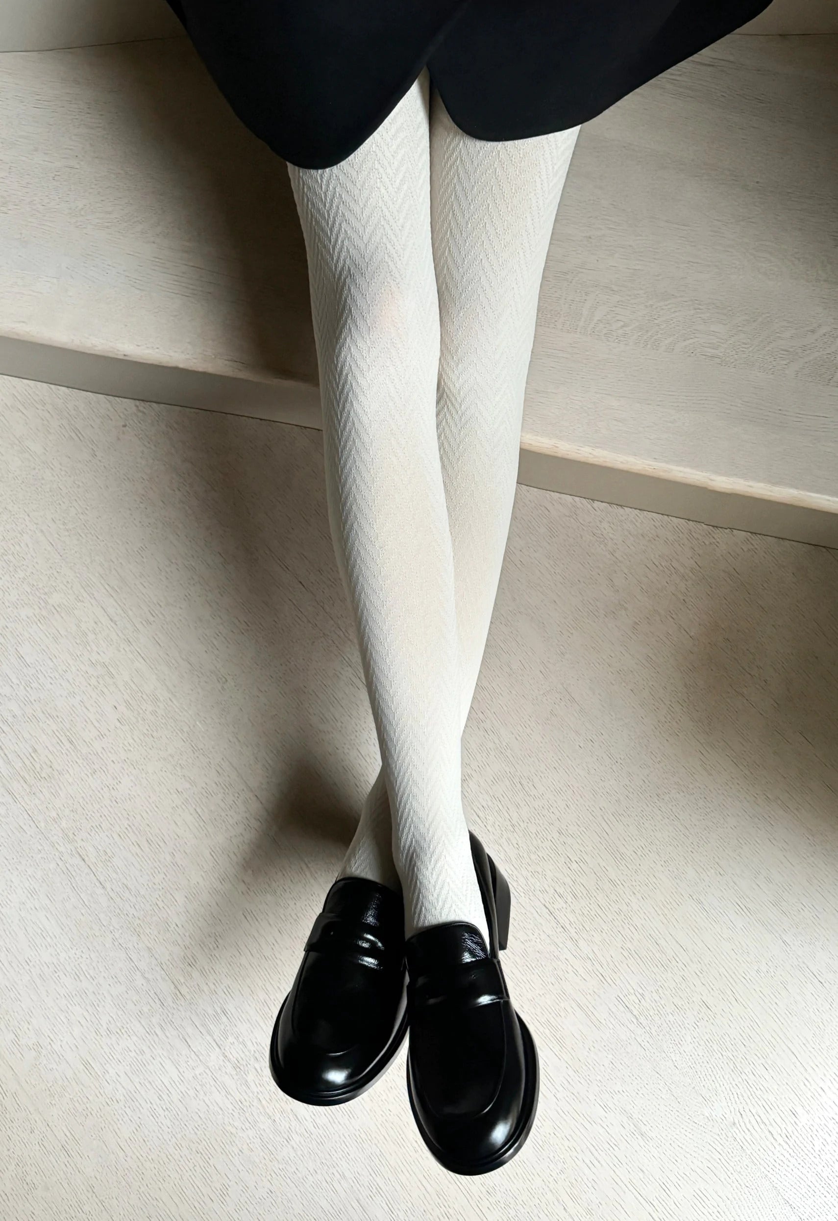 Veneziana Patterned Tights Maya 60 Den Ecru