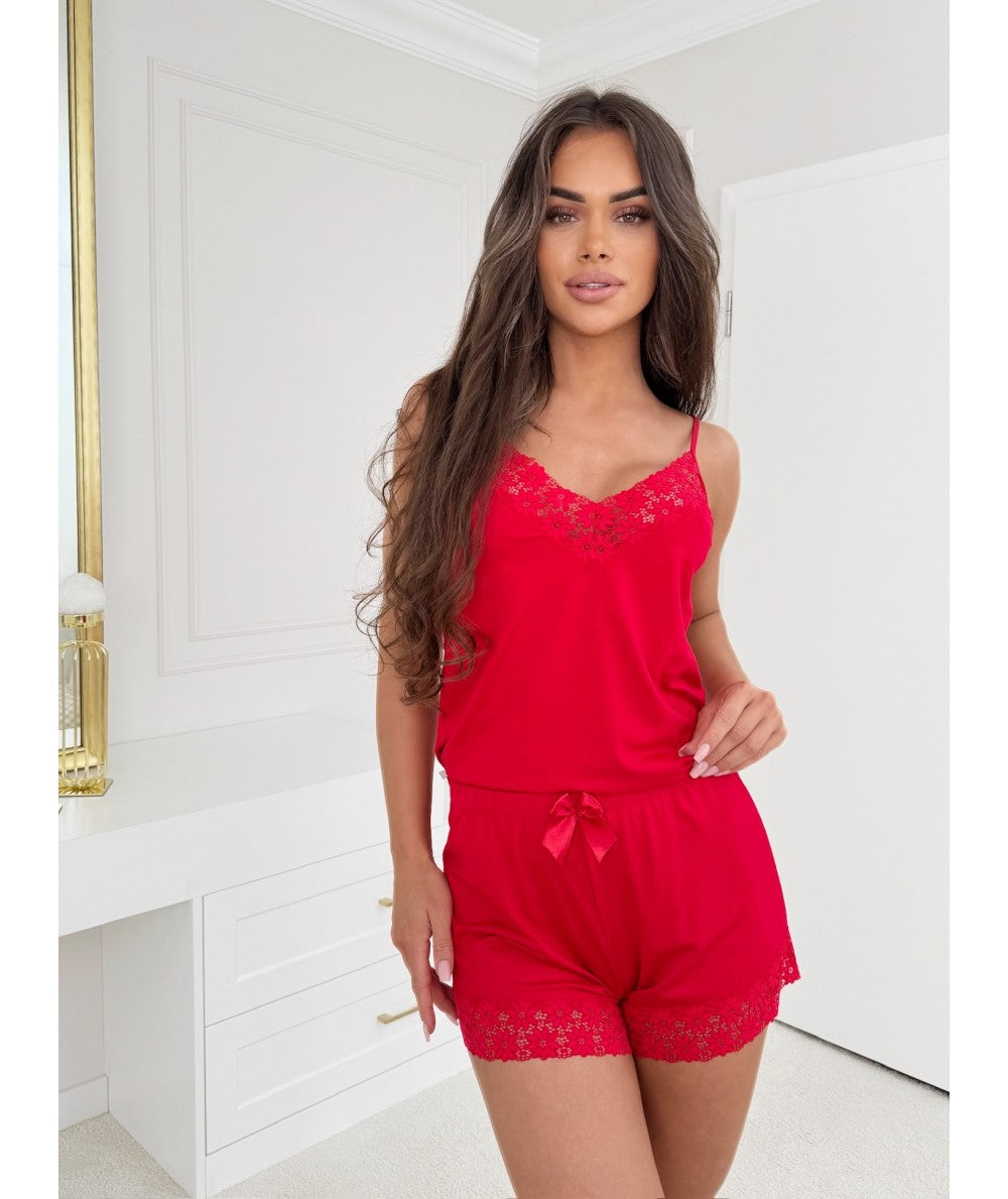 Donna viskoosist pidžaama lühikeste pükstega 