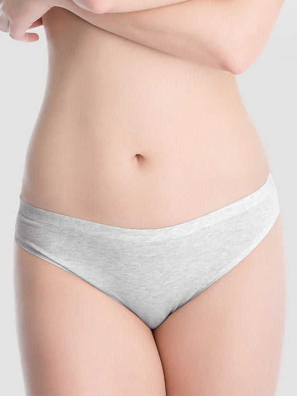 Julimex medvilninės kelnaitės nepastebimomis siūlėmis "Cotton Hi-Cut Melange"