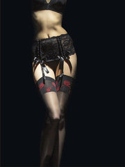 Fiore prisegamos kojinės "Sabado 20 Den Black - Red"