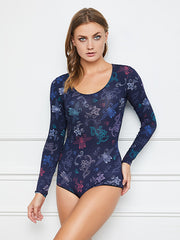Lega viskozinis bodis "Evija Navy - Multicolor Ornament Print"