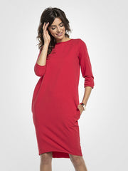Tessita medvilninė suknelė "Helmi Red"