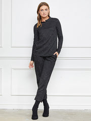 Lega kelnės "Arietta Black - White Stripes"