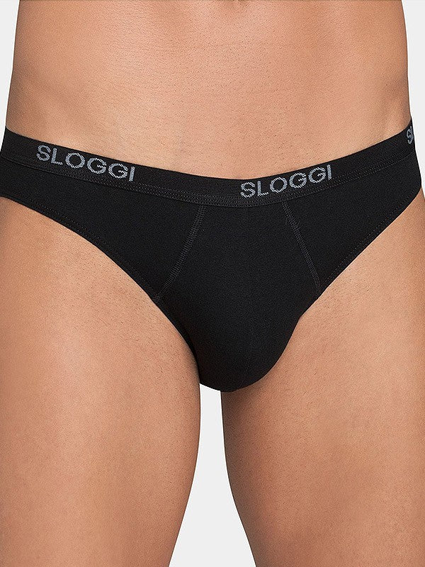 Sloggi vyriškos medvilninės kelnaitės "Basic Mini Black"