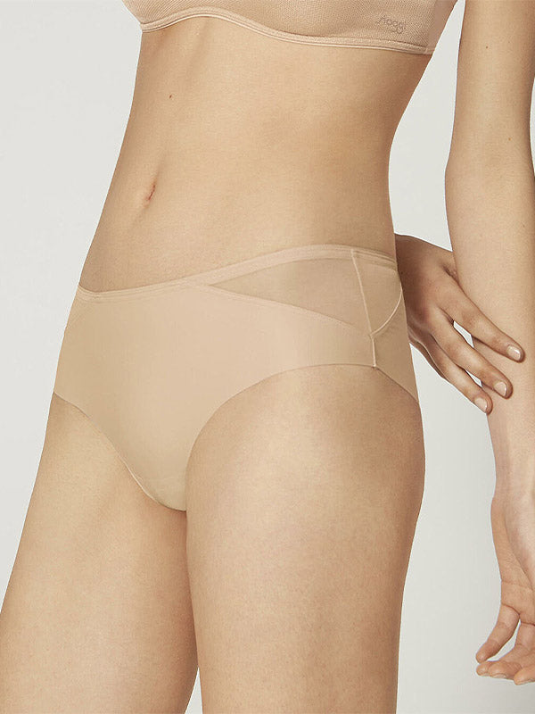 Sloggi lengvos lazeriu kirptos besiūlės hipster kelnaitės "Oxygene H Nude"