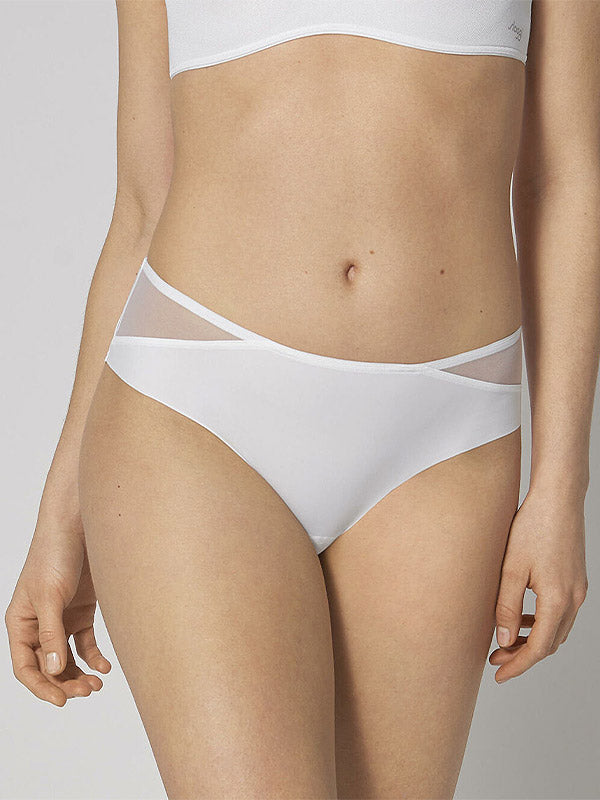 Sloggi lengvos lazeriu kirptos besiūlės hipster kelnaitės "Oxygene H White"
