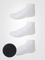Ysabel Mora 3 medvilninių sportinių kojinių komplektas "Low Cut Breathable Black"
