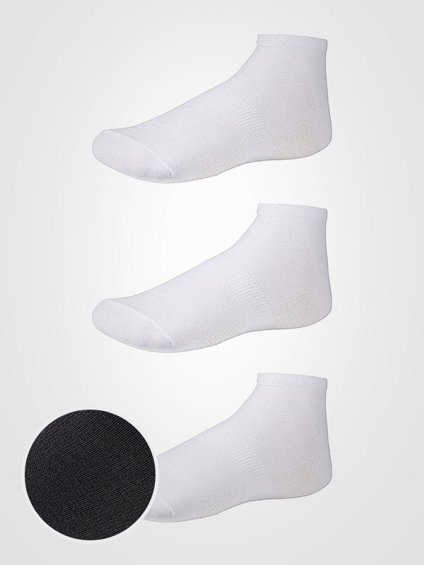 Ysabel Mora 3 medvilninių sportinių kojinių komplektas "Low Cut Breathable Black"