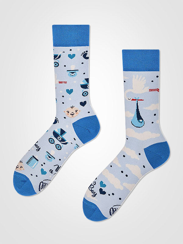 Many Mornings unisex medvilninės kojinės "It's A Boy Blue"