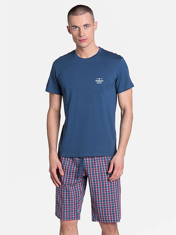 Henderson medvilninė vyriška pižama "Zeroth Navy - Red"