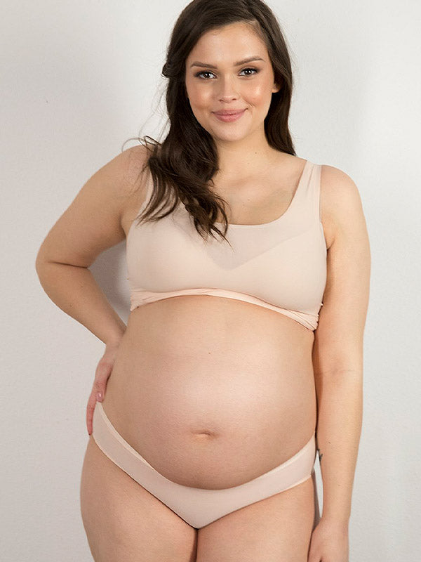 Julimex lazeriu kirptos labai tamprios kelnaitės nėščiosioms "Flexi-One Mama Nude"