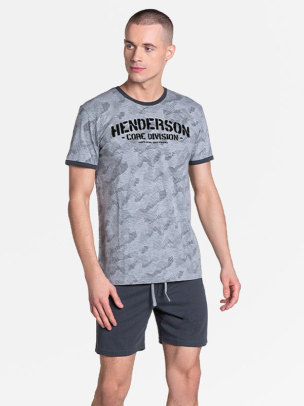 Henderson medvilninė vyriška pižama "Load Grey - Graphite"