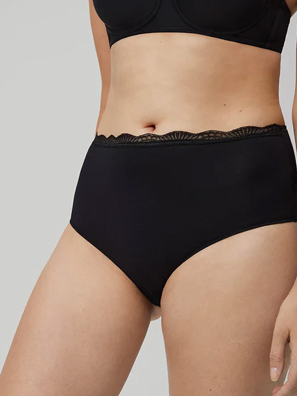 Ysabel Mora Cotton High-waist Panty Elody Maxi Black