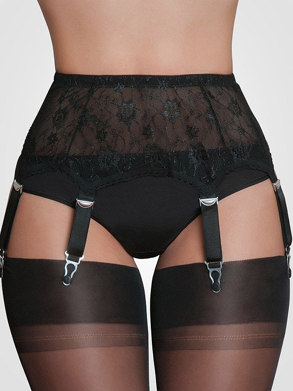 Nylon Dreams 6 tripiga klassikaline pitsiline sukahoidja 