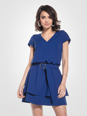 Tessita mini suknelė su dirželiu "Karina Navy"