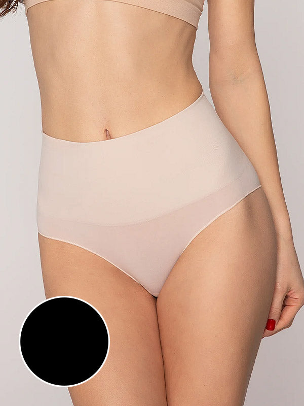 Gatta Seamless High-Waist Microfiber Briefs Sensual Skin Correct Black