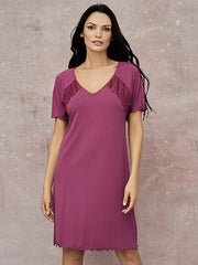 Lega viskoziniai naktiniai "Nicole Plum Red"