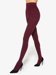 Gatta neperregimos raštuotos mikrofibros pėdkelnės "Sassi 09 50 Den Bordeaux - Black"