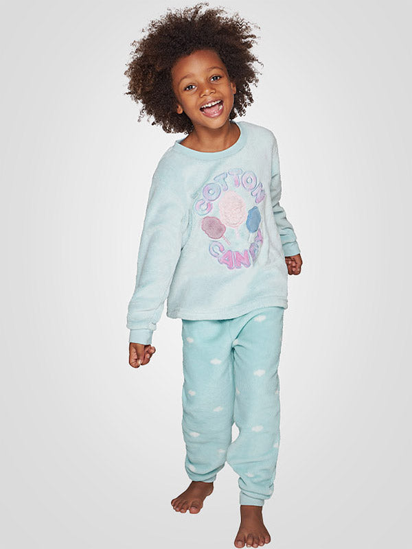 Muydemi minkšta vaikiška pižama "Cotton Candy Light Blue - Multicolor"