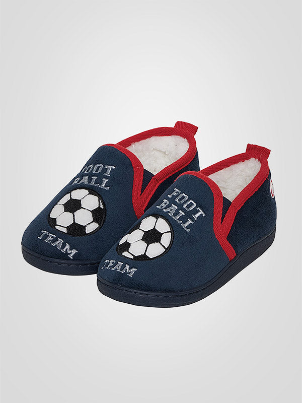 Muydemi vaikiškos šlepetės su auliukais "Football Team Navy - Red - White"