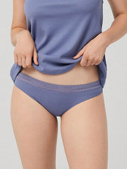 Ysabel Mora 2 medvilninių tanga kirpimo kelnaičių komplektas "Barbara Violet - Blue"