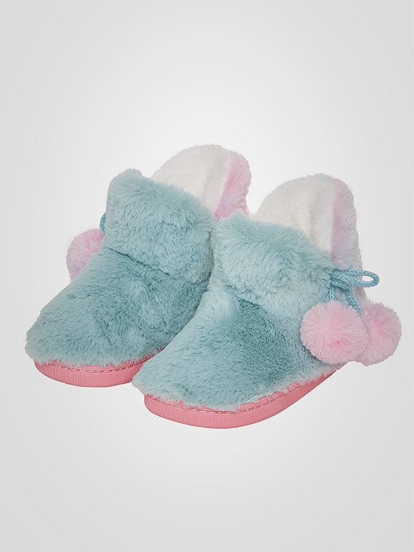 Muydemi vaikiškos aulinės šlepetės "Unicorn Tail Blue - White - Pink"