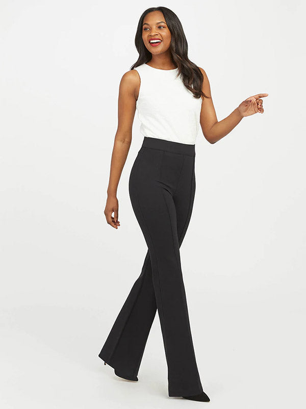 Spanx koreguojančios aukštinto juosmens kelnės "Perfect Pant Hi Rise Flare Black"