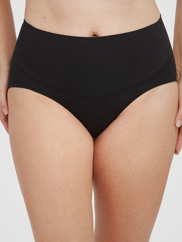 Spanx koreguojančios medvilnės ir modalo kelnaitės "Cotton Comfort Black"