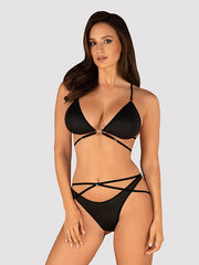 Obsessive 2 dalių apatinių komplektas "Cobra Nive Black"