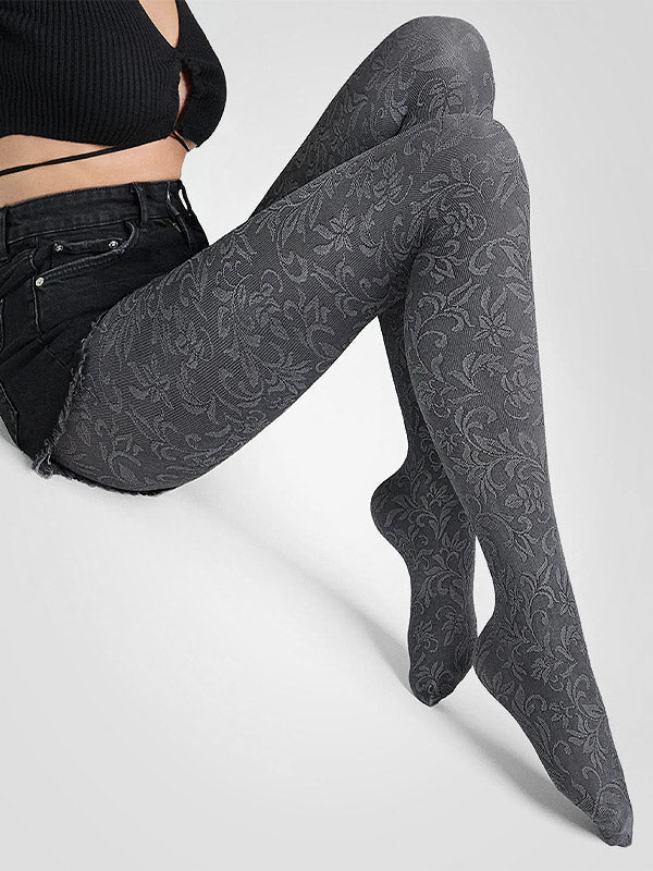 Marilyn 3D mikrofibros raštuotos pėdkelnės "Intense X13 60 Den Black - Grey"