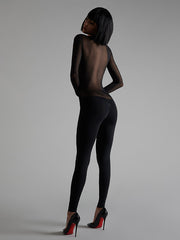 Maison Close katės kostiumas ilgomis rankovėmis "Pure Tentation Black"