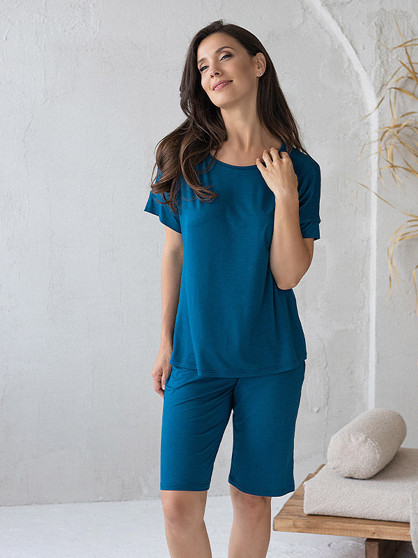 Lega Viscose Pajamas Set Radmila Sea Blue