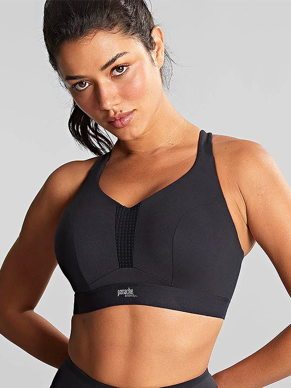 Panache minkšta sportinė liemenėlė su lankeliais "Sports Non Paded Black"