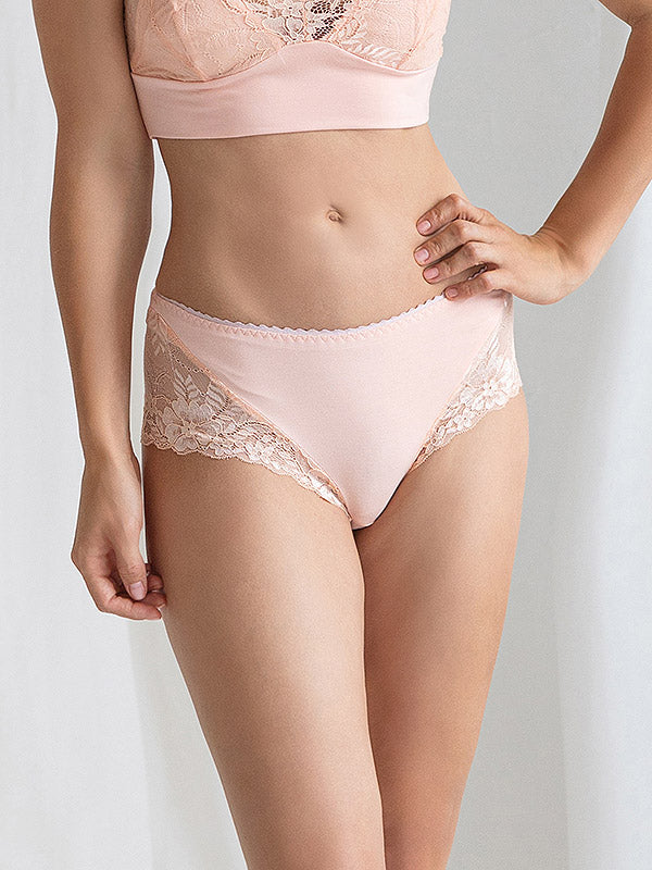 Lega Viscose Panties with Lace Evana Cream