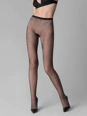 Maison Close tinklinės pėdkelnės su liureksu "Avec Amour Black - Silver"