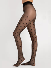 Fiore raštuotos pėdkelnės "Spring 20 Den Black"
