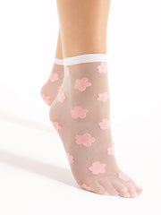 Fiore raštuotos kojinaitės "Jodie 20 Den Off White - Pink"
