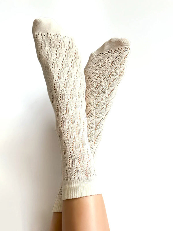 Veneziana Lace Socks Ada Ecru
