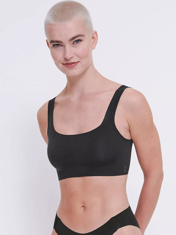 Sloggi lazeriu kirpta liemenėlė "Zero Feel 2.0 Top Black"