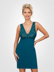 Donna viskoziniai naktiniai su nėriniais "Silvana Sea Green"