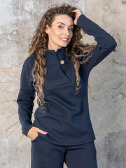 Lega medvilninis laisvalaikio džemperis "Rosita Navy"