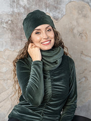 Lega veliūrinė kepurė "Melani Green Velour"